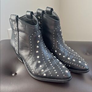 Sam Edelman Black Studded Ankle Booties